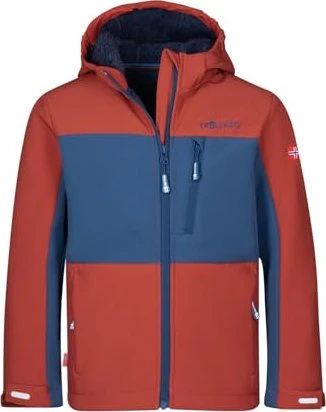 Trollkids Bergsfjord Funktionsjacke red clay/mystic blue (Junior)