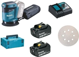 Makita DBO180RFJ Akku-Exzenterschleifer inkl. MAKPAC + 2 Akkus 3.0Ah