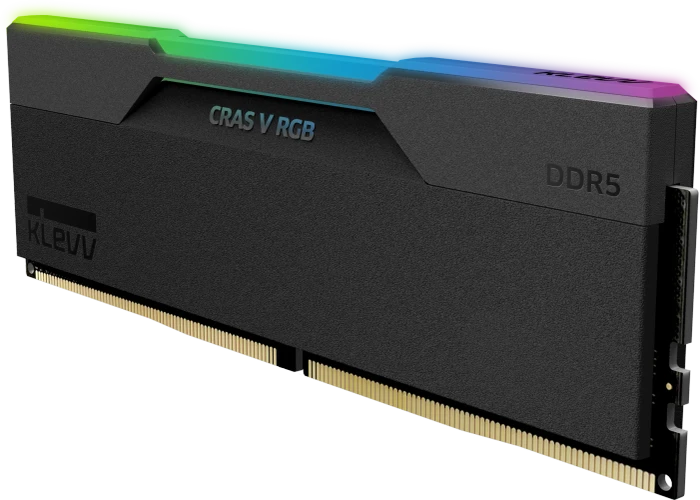 Klevv Cras V RGB Obsidian Black UDIMM 32GB Kit, DDR5-6000, CL30-38-38-78