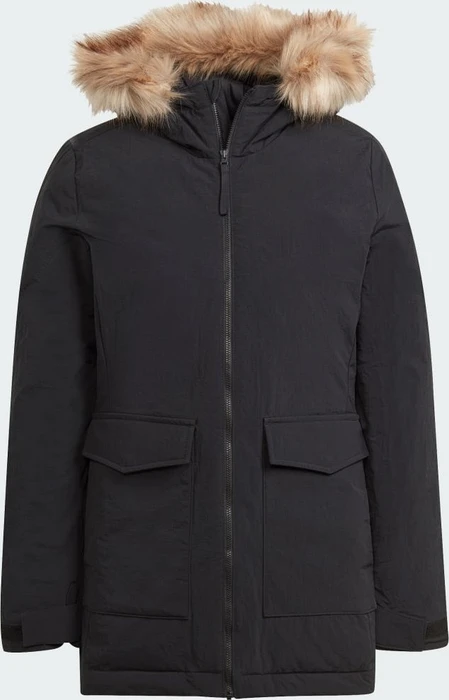 adidas Hooded Fur Mantel schwarz (Damen)