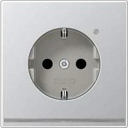 Jung Serie LS Steckdose Metallausführung 16A 250V, aluminium