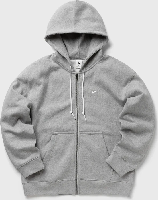 Nike Solo Swoosh Hoodie dark grey heather/white (Herren)