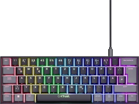 Trust Gaming GXT 867 Acira, 60%, schwarz, LEDs RGB, Outemu Red, USB, DE (24883)