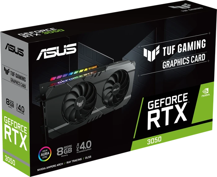 ASUS TUF Gaming GeForce RTX 3050, TUF-RTX3050-8G-GAMING, 8GB GDDR6, 2x HDMI, 3x DP