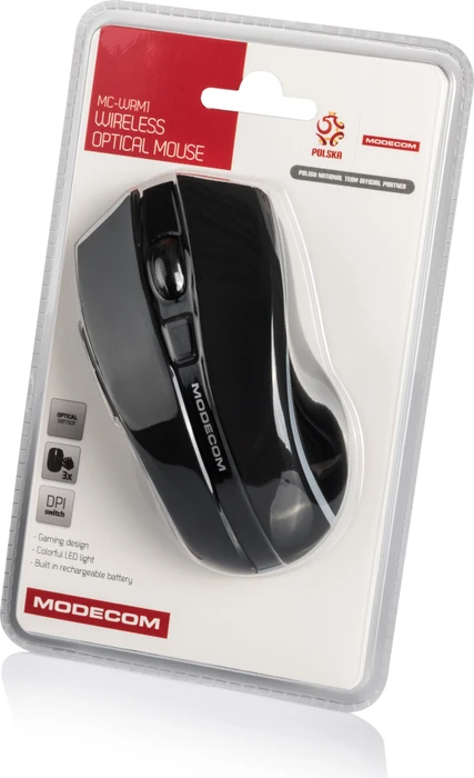 Modecom MC-WRM1 Gaming Mouse schwarz, USB