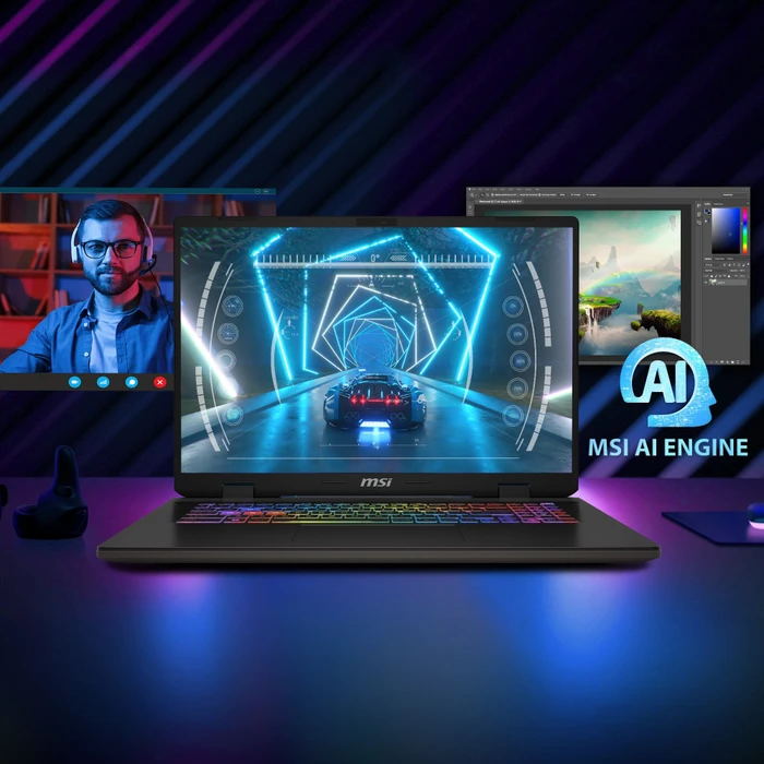 MSI Sword 17 HX B14VGKG-043, Core i7-14700HX, 16GB RAM, 1TB SSD, GeForce RTX 4070, DE
