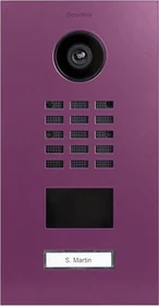 DoorBird D2101V V2 IP Video Türstation mit 1 Ruftaste, Edelstahl, purpur