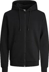 Jack & Jones Einfarbig Zip Hoodie schwarz (Herren)