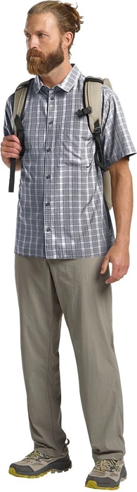 Jack Wolfskin Meseta Hemd kurzarm check stark white (Herren)