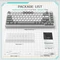 Ajazz AK820, Grey & White, LEDs weiß, hot-swap, AS RED, USB, US Vorschaubild