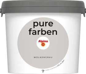 Alpina Farben Pure Farben Wandfarbe innen wolkengrau, 2.5l