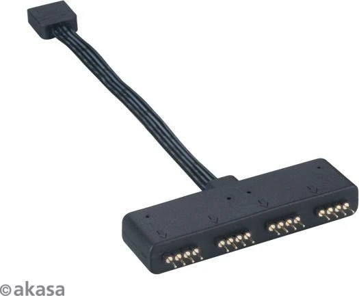 Akasa RGB LED Splitter, schwarz