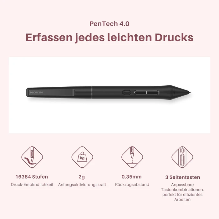 Huion Kamvas 13 Gen3, Sakura Pink