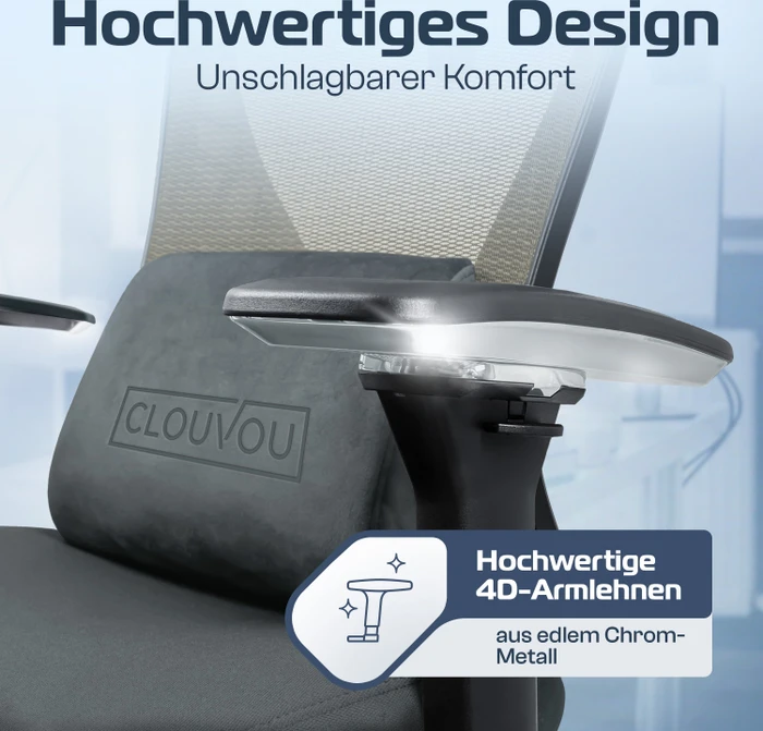 Clouvou CleverSeat Bürostuhl, anthrazit