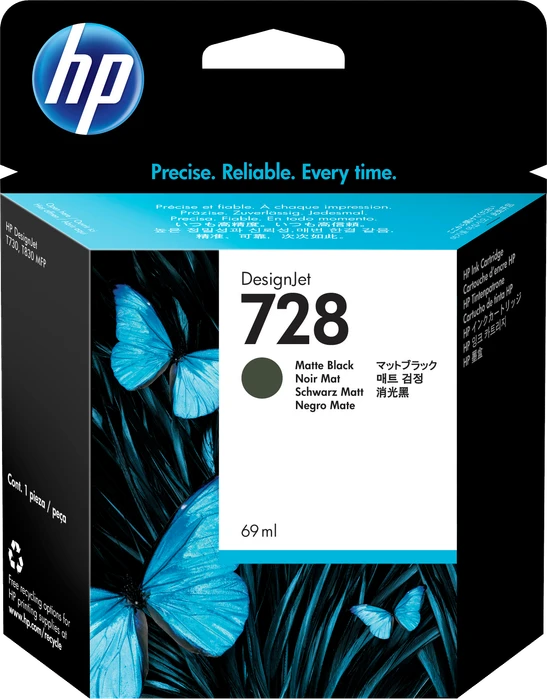 HP Tinte 728 schwarz matt hohe Kapazität