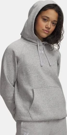 Under Armour Rival+ Fleece Hoodie mod grey light heather/white (Damen)