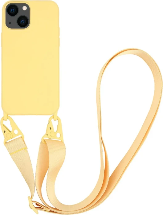 Vivanco Necklace Cover für Apple iPhone 13 gelb