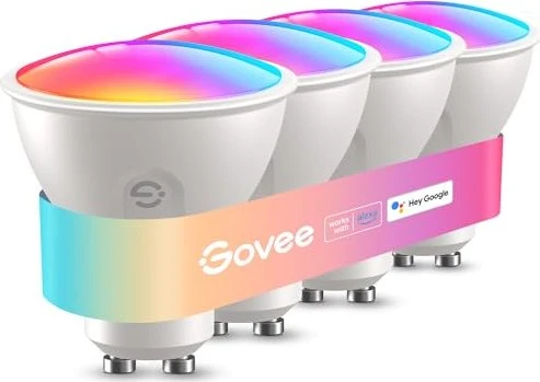 Govee RGBWW Smart LED Bulb GU10 4.8W, 4 Stück