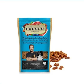 Fresco Dog Martin Rütter Trainingsknöchelchen, Pute mit Kürbis Karotte und Süßkartoffeln, 150g