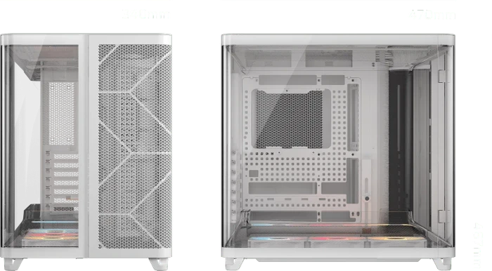 Corsair Air 5400 RS-R ARGB White, weiß, Glasfenster