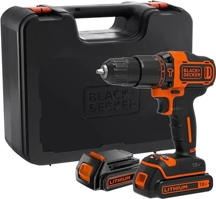 Black&Decker BDCHD18KB2 Akku-Schlagbohrschrauber inkl. Koffer + 2 Akkus 2.0Ah