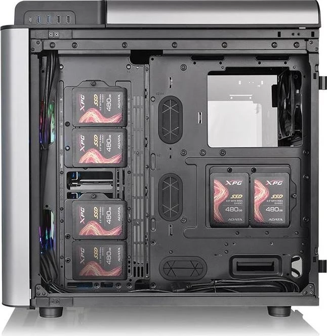 Thermaltake Level 20 GT ARGB, schwarz/silber, Glasfenster