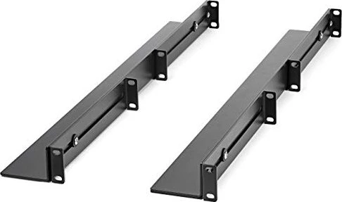 StarTech 19 Zoll Server Rack Schienen, einstellbare Tiefe, schwarz, 628mm, 1HE