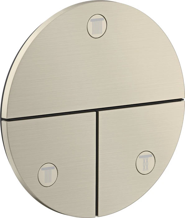 Hansgrohe Axor ShowerSelect ID rund Kontrollfeld Ventil für 3 Verbraucher brushed nickel