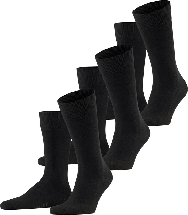 Falke Family Socken schwarz, 3 Paare (Herren)