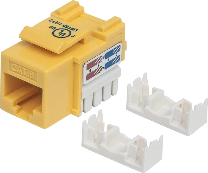 Intellinet Keystone Modul RJ-45 Buchse via Verlegekabel Cat6, gelb