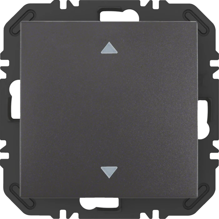 Berker EnOcean Wandsendermodul mit Wippe, 1-fach mit Pfeil Symbol, B.x, anthrazit matt