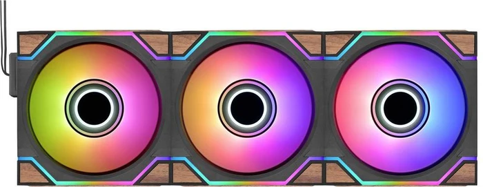 Thermaltake SWAFAN 120 EX INFINITY ARGB Sync Wood Edition, braun, 124mm, 3er-Pack