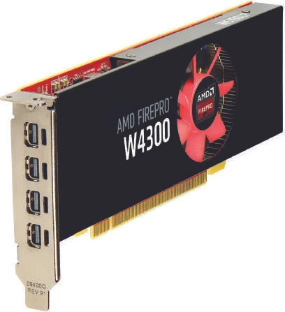 AMD FirePro W4300, 4GB GDDR5, 4x mDP