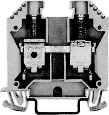 Weidmüller WDU 35 Durchgangs-Reihenklemme, Schraubanschluss, dunkelbeige, 35 mm², 125 A, 1000 V, Anzahl Anschlüsse: 2