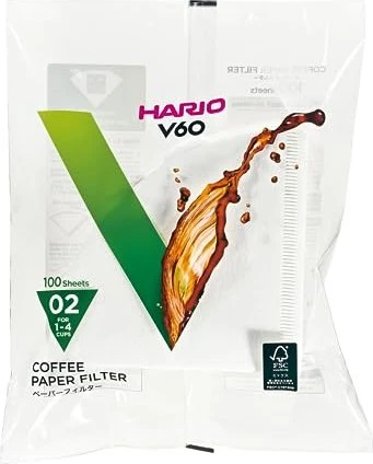 Hario V60 Filtertüten 02 W weiß, 100 Stück