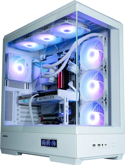 Zalman P50 DS White, Glasfenster
