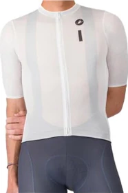 Castelli Drittone Logo Trikot kurzarm weiß/schwarz (Herren)