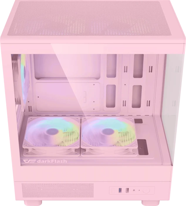 DarkFlash DB330M Pink, Glasfenster