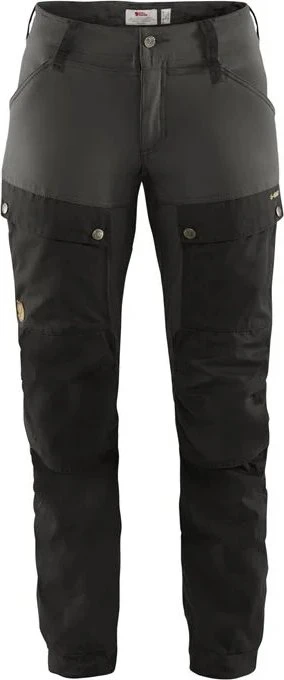 Fjällräven Keb Trousers Curved Short Hose lang black/stone grey (Damen)