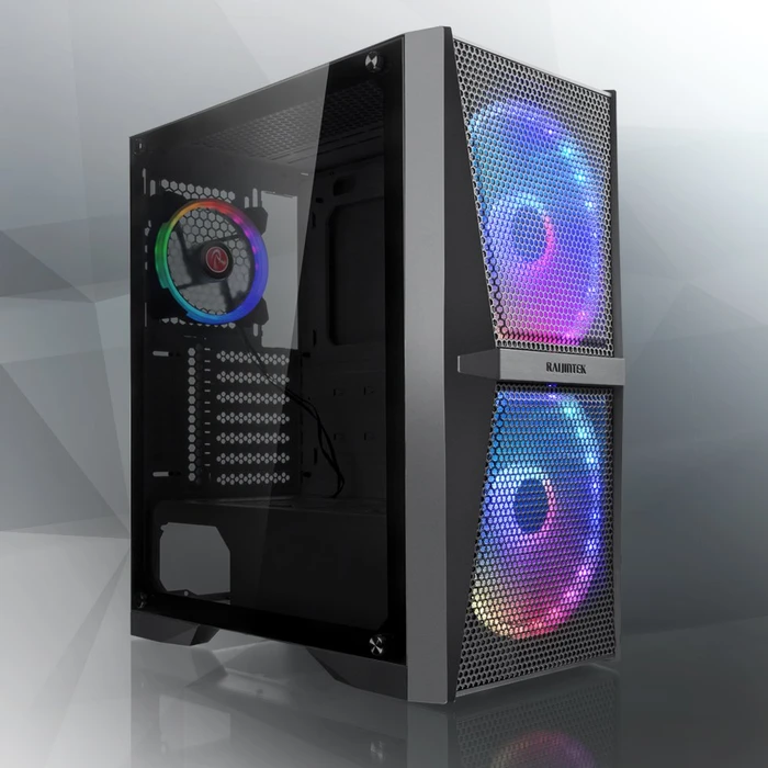 Raijintek Silenos MS Pro, schwarz, Glasfenster