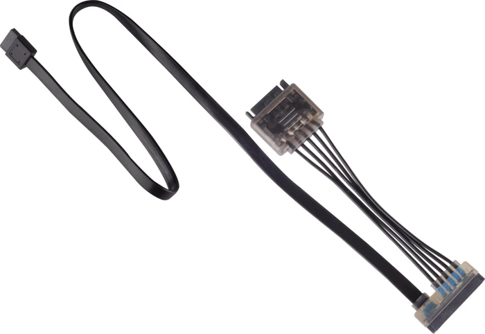 SilverStone 22-Pin SATA [Buchse] auf 7-Pin SATA [Buchse] + 15-Pin SATA [Stecker] Adapterkabel