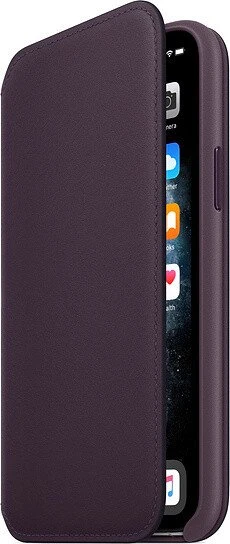 Apple Leder Folio Case für iPhone 11 Pro Aubergine