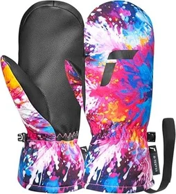 Reusch Carter R-Tex XT Mitten Skihandschuhe black/multicolor snowflake (Junior)