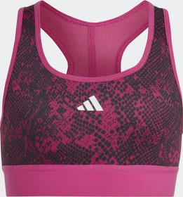 adidas Aeroready PowerReact Animal Print Padded Sport-BH semi lucid fuchsia/carbon/white (Junior)