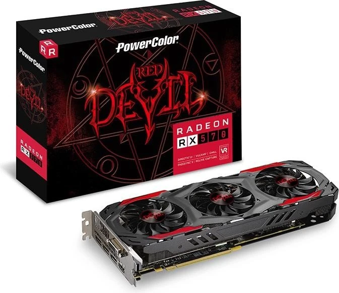 PowerColor Red Devil Radeon RX 570, 4GB GDDR5, DVI, HDMI, 3x DP