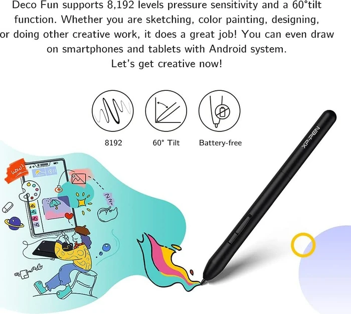XP-Pen Deco Fun S, Classic Black