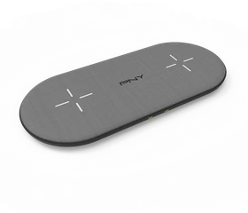 PNY Dual Wireless Charging Base 20W grau