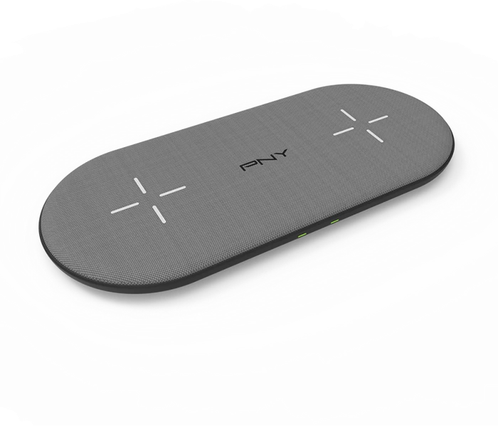 PNY Dual Wireless Charging Base 20W grau