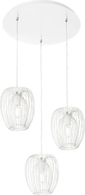 Fabas Luce Camp Pendelleuchte 3-flammig weiß Ø50cm