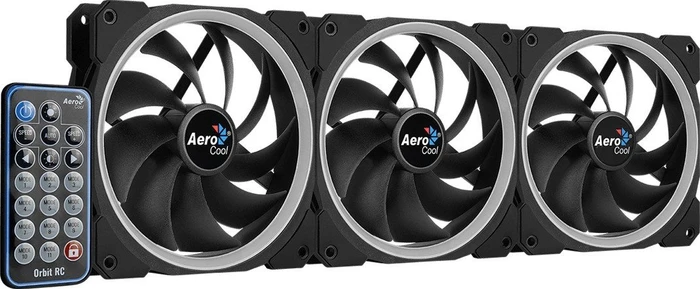 AeroCool Orbit RC, LED-Steuerung, Fernbedienung, 120mm, 3er-Pack